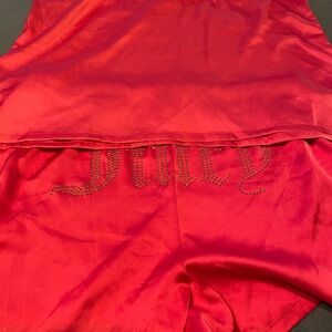 Juicy silk night set in picture it looks red but it’s pink